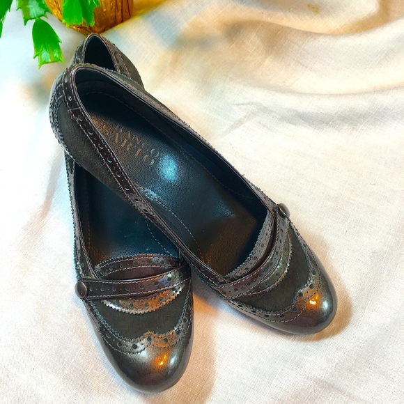 Franco Sarto Bronze 2" Brogue Heels size 7 1/2 - Picture 5 of 6